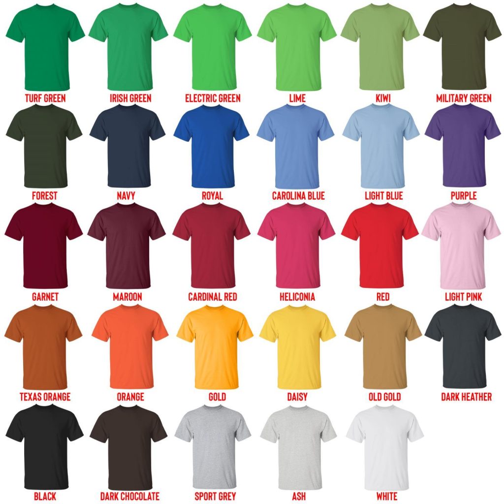 t shirt color chart - Detective Conan Store