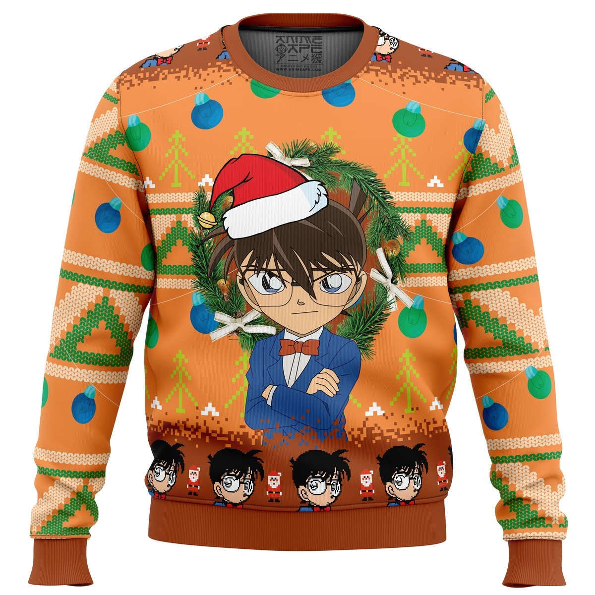 Hooktab Detective Conan Case Closed Ugly Christmas Sweater